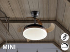 Ventilador de techo Vento Mini negro y bronce Ø41 LED CCT dimable