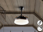 Ventilador de techo Vento Mini negro y bronce Ø41 LED CCT dimable