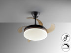 Ventilador de techo Vento Mini negro y bronce Ø41 LED CCT dimable