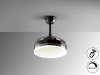 Ventilador de techo Vento Mini negro y bronce Ø41 LED CCT dimable