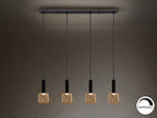 Lámpara de techo Sincro 4 luces negro y oro