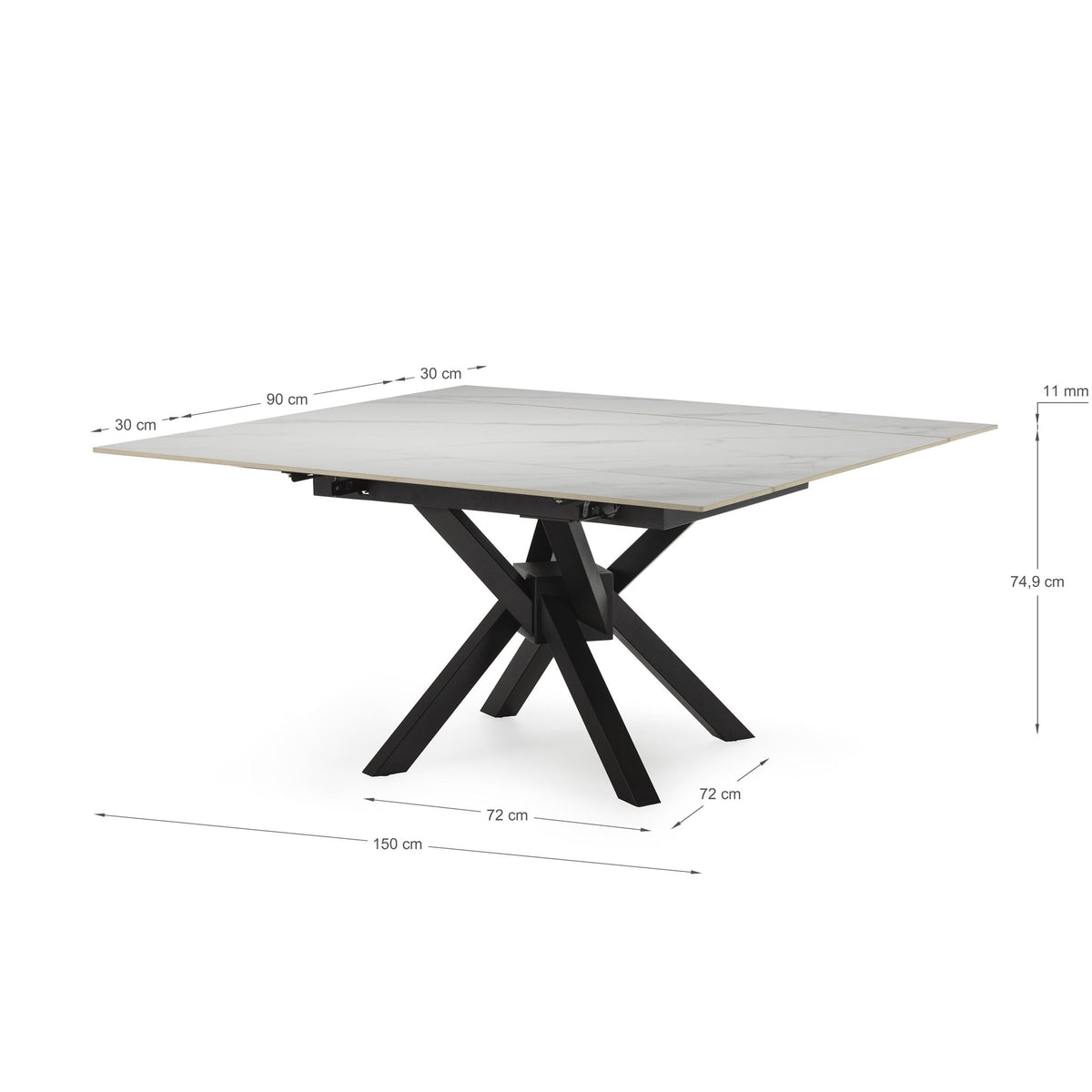 Mesa de Comedor Extensible Arlene 90/150 cm