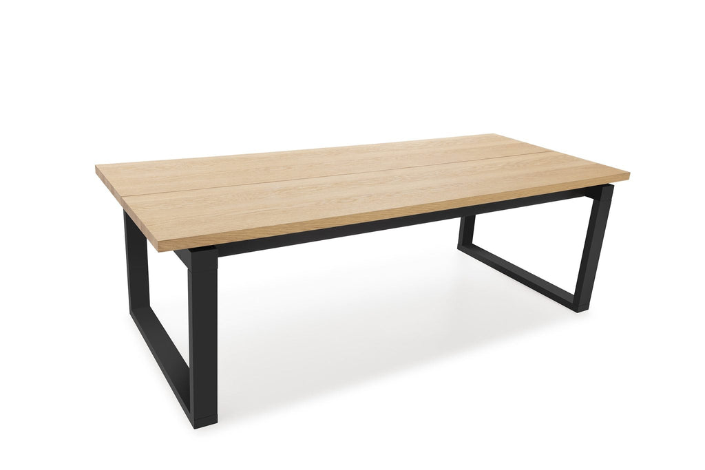 Mesa de comedor Teba 220 cm - Roble / Pie Negro
