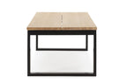 Mesa de comedor Teba 220 cm - Roble / Pie Negro