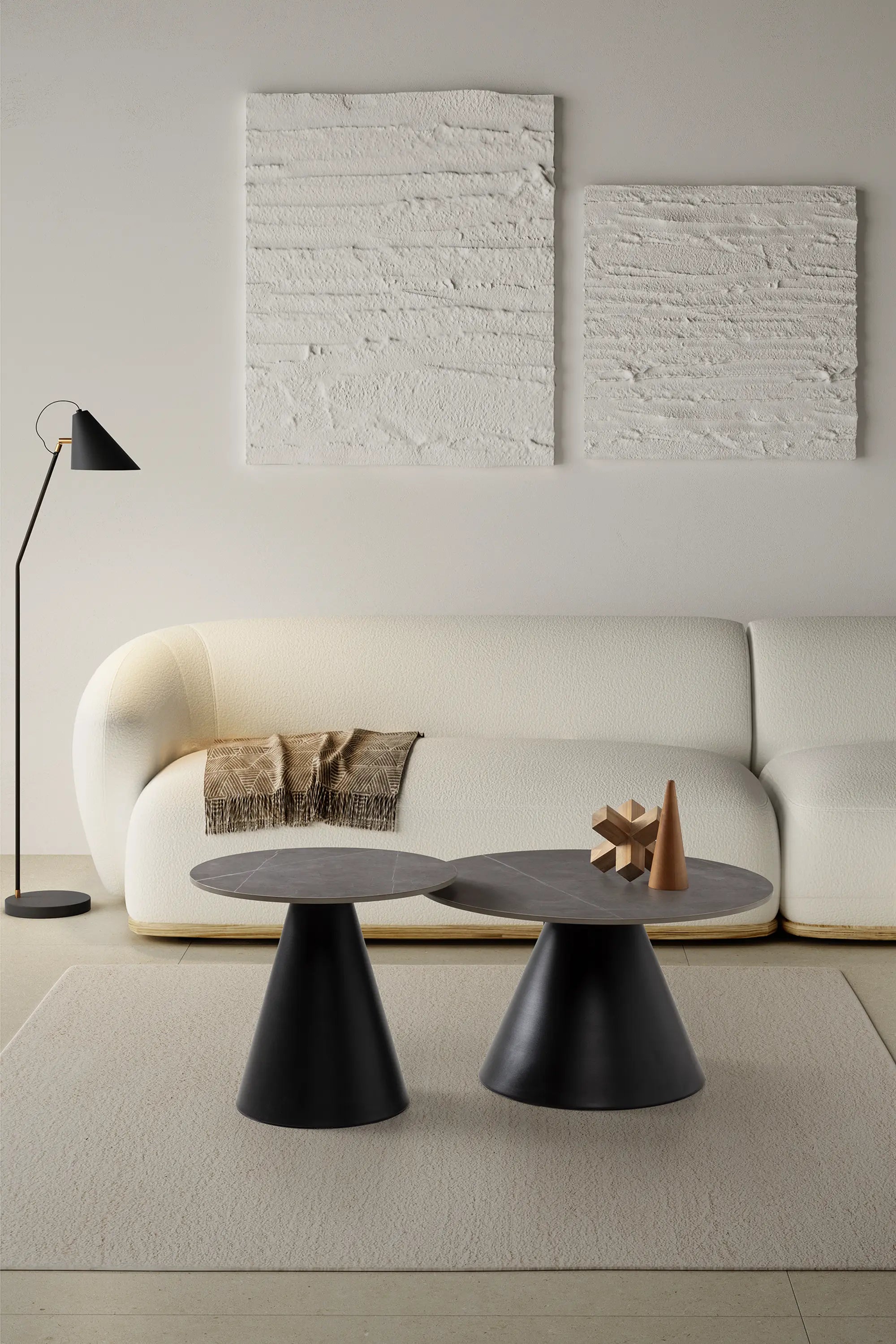 Set 2 Mesas de Centro Louna 70/50 cm