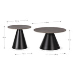 Set 2 Mesas de Centro Louna 70/50 cm