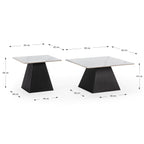 Set 2 Mesas de Centro Merve 80/60 cm