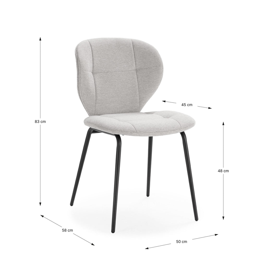 Pack 2 sillas Onil - Beige - medidas