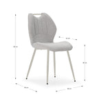 Pack 4 sillas Quesada - Beige / Pata Beige - medidas