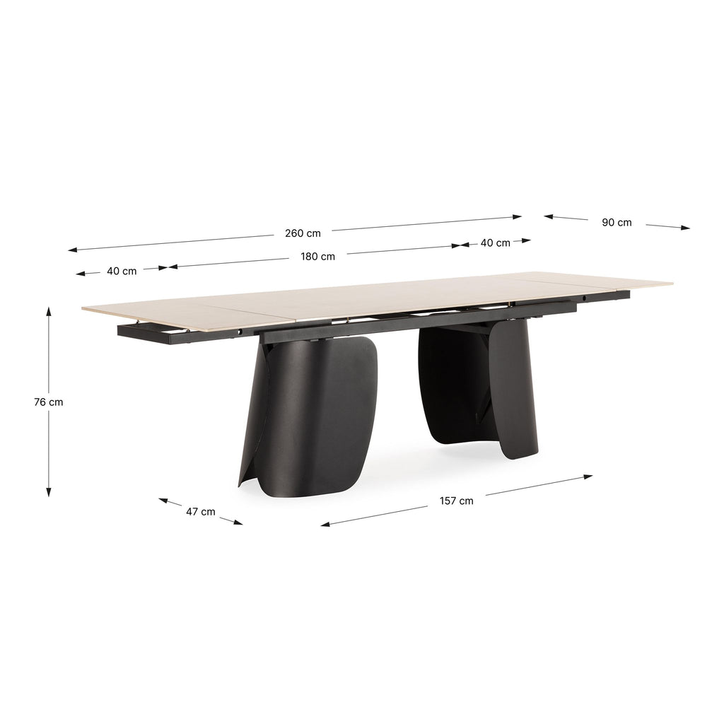 Mesa de Comedor Extensible Crisia 180/260 cm