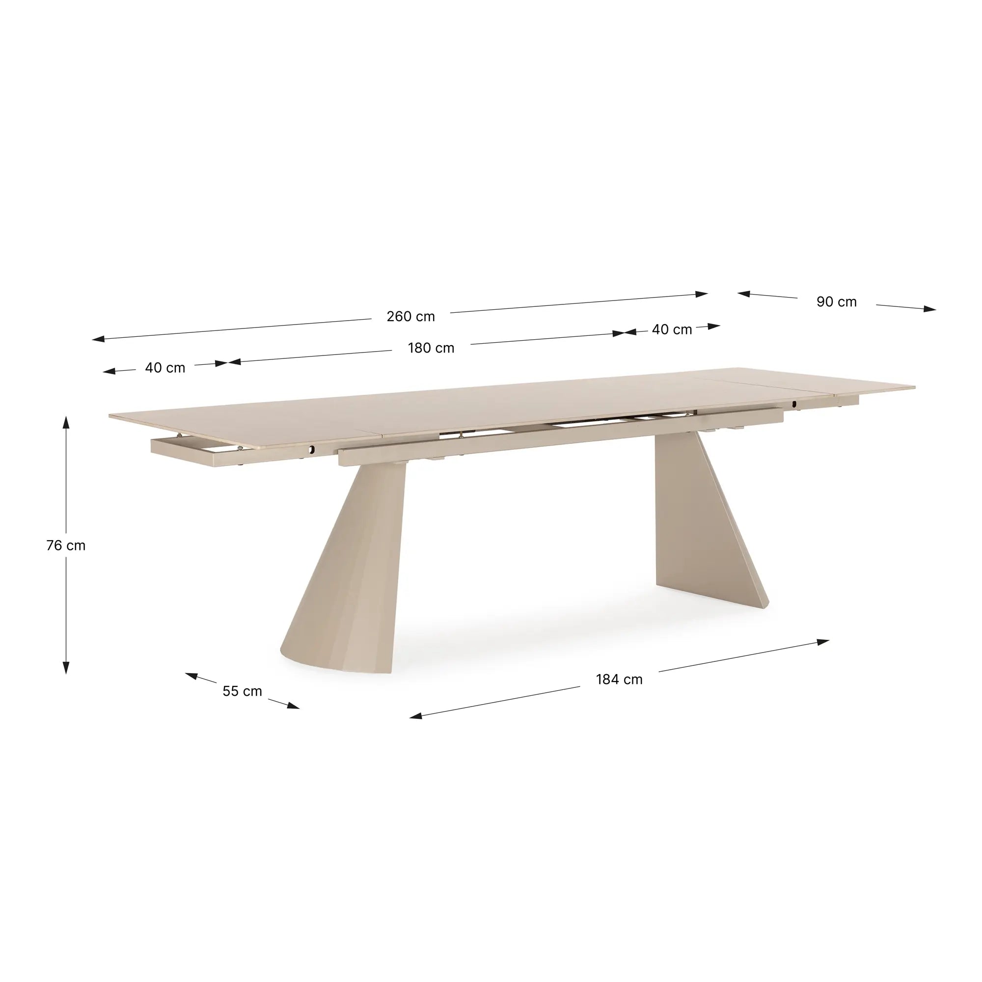 Mesa de Comedor Extensible Prisca 180/260 cm