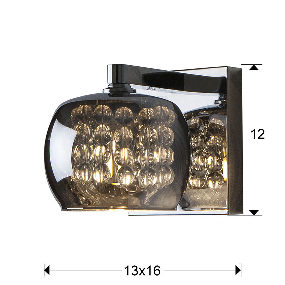 Aplique Arián 1 luz brillo - medidas