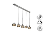 Lámpara de techo Arián 5 luces cromo dimable