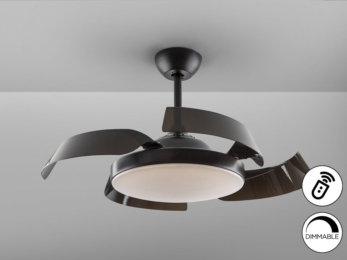 Ventilador de techo Enzo negro LED CCT dimable