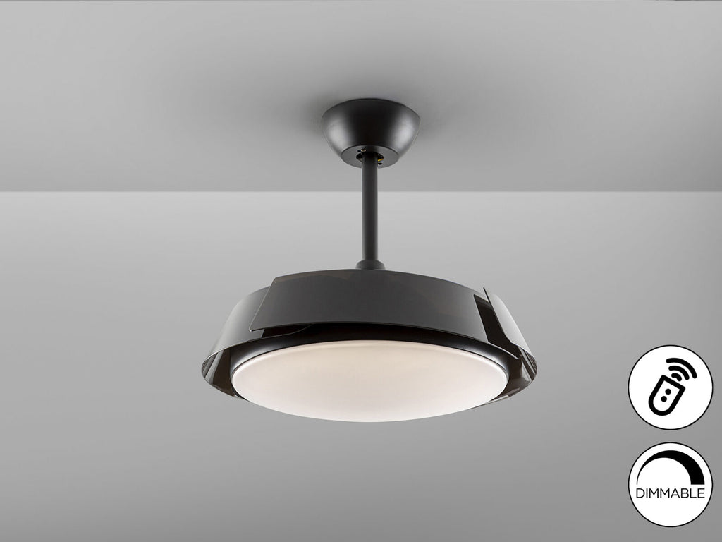 Ventilador de techo Enzo negro LED CCT dimable