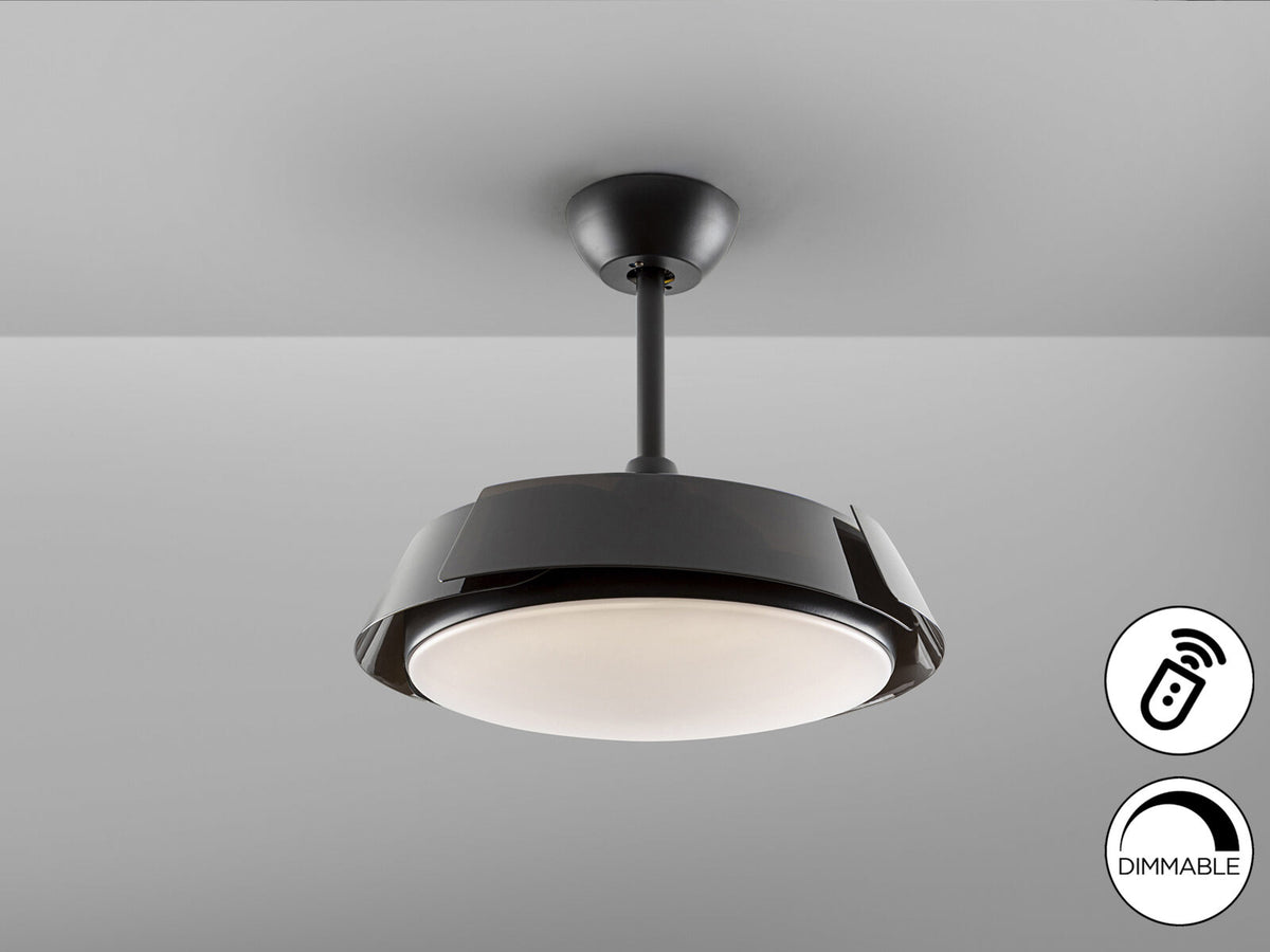 Ventilador de techo Enzo negro LED CCT dimable