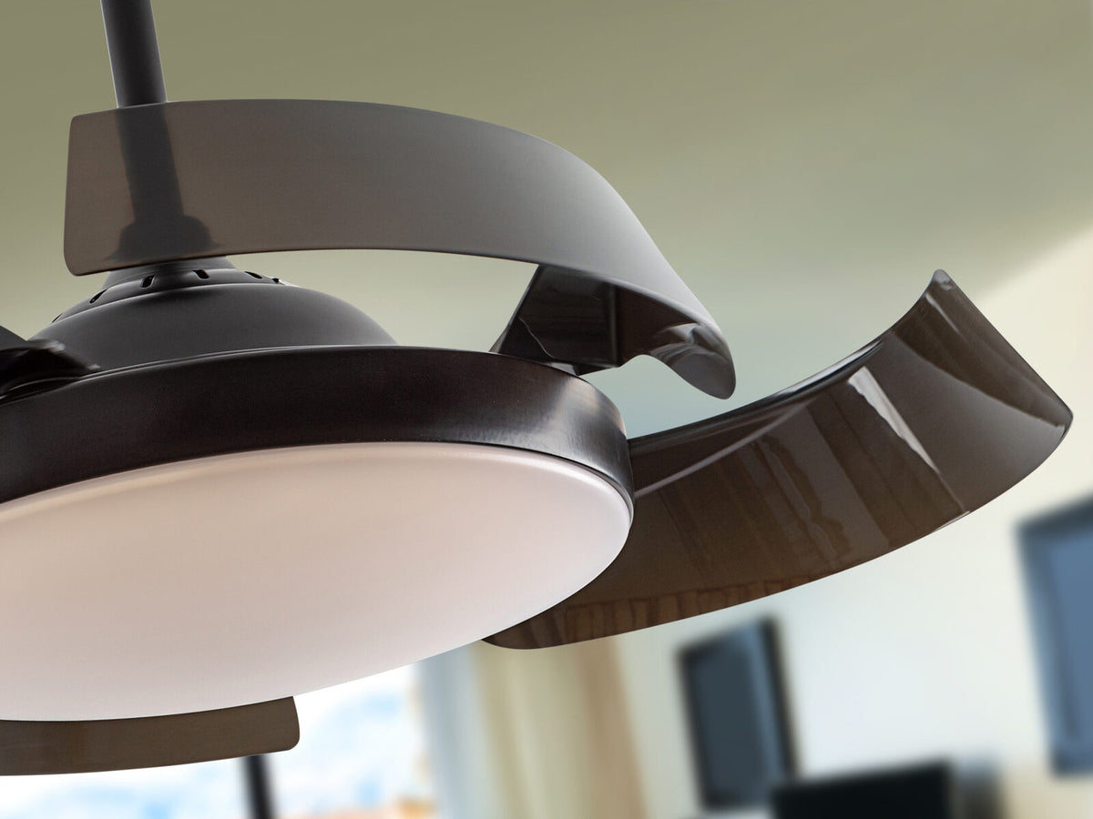 Ventilador de techo Enzo negro LED CCT dimable