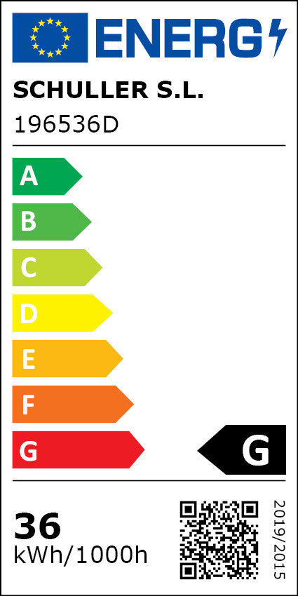 Ventilador de techo Enzo negro LED CCT dimable - etiqueta energética
