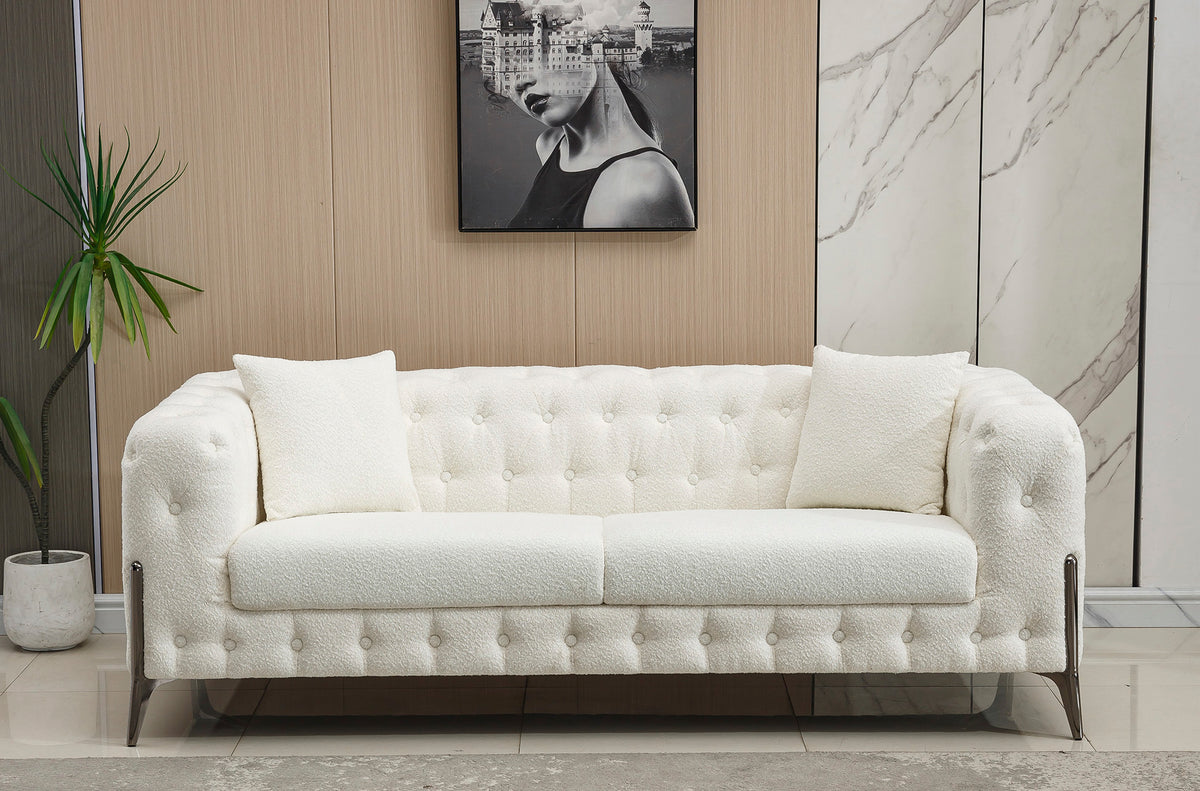 Sofá Chester Cindy 3 Plazas - Linen Blanco