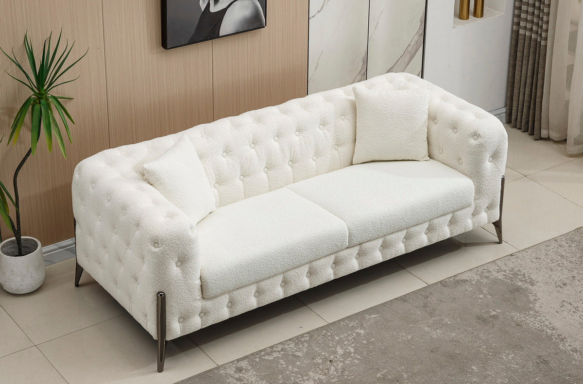 Sofá Chester Cindy 3 Plazas - Linen Blanco