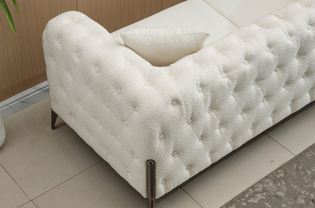 Sofá Chester Cindy 3 Plazas - Linen Blanco