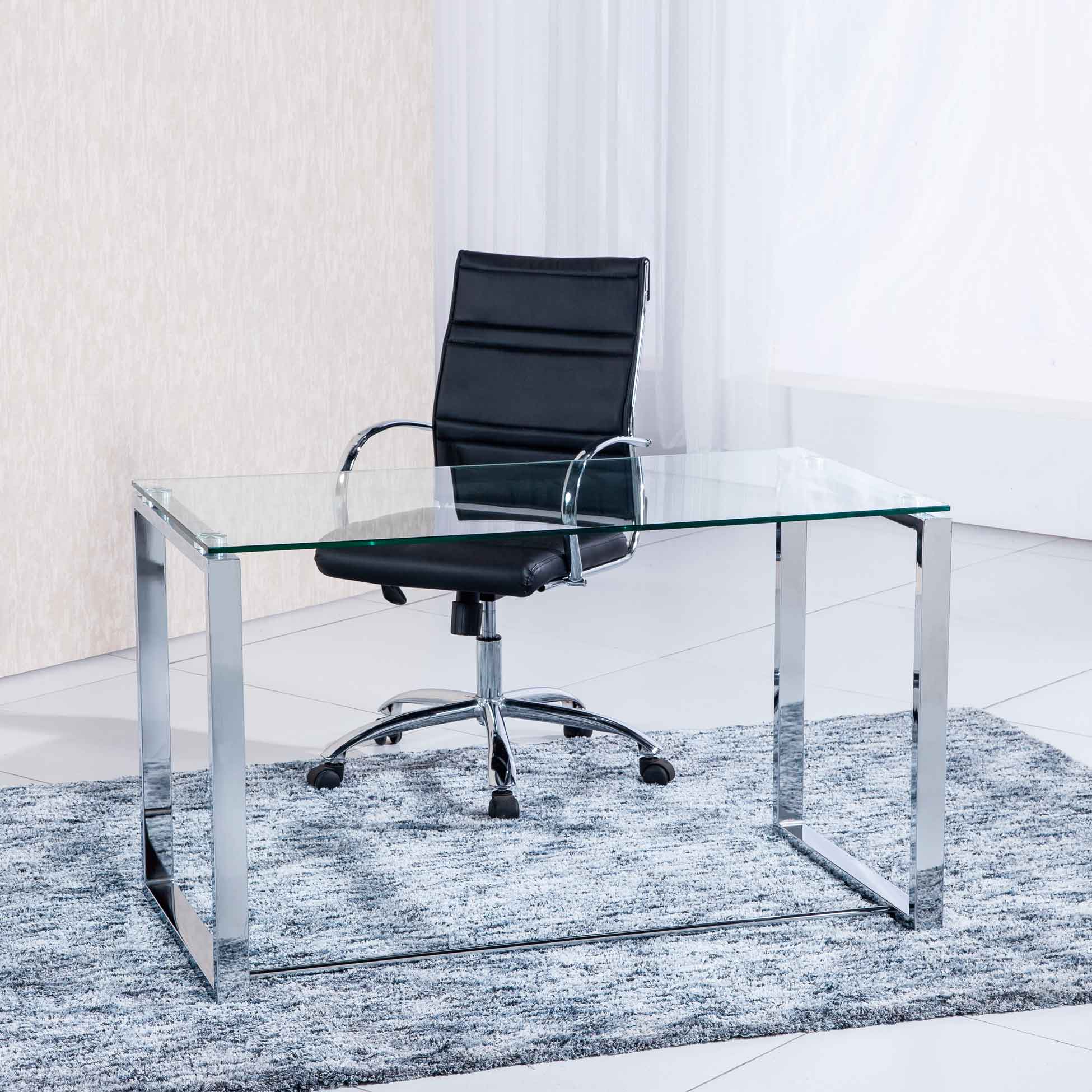 Mesa Estudio Benetto 120x60 cm Patas Cromo