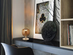 Lámpara de mesa Icon LED oro y ámbar