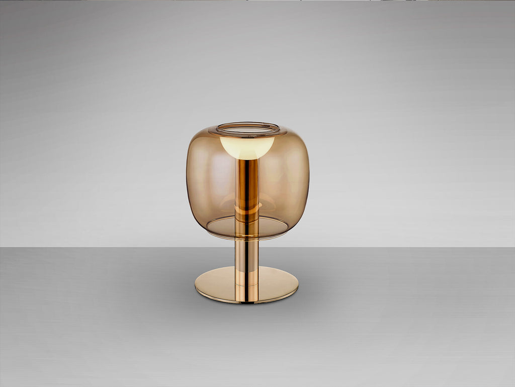 Lámpara de mesa Icon LED oro y ámbar