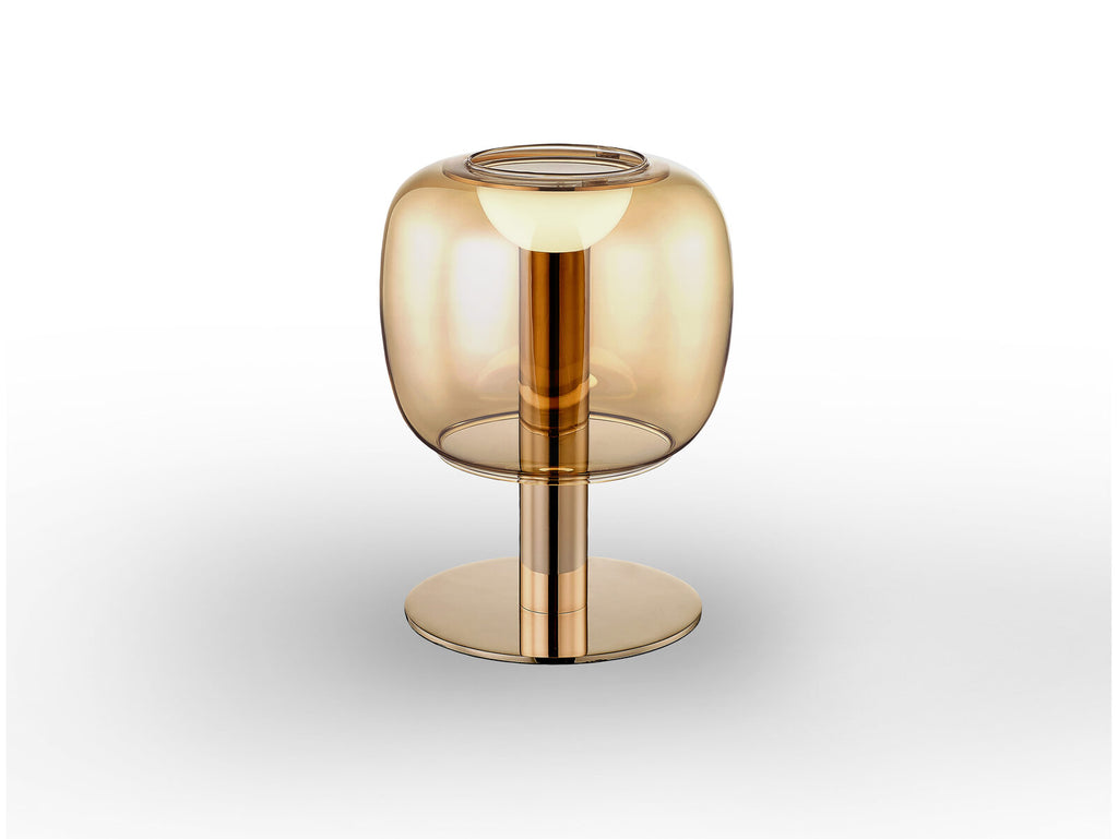 Lámpara de mesa Icon LED oro y ámbar