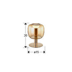 Lámpara de mesa Icon LED oro y ámbar - medidas