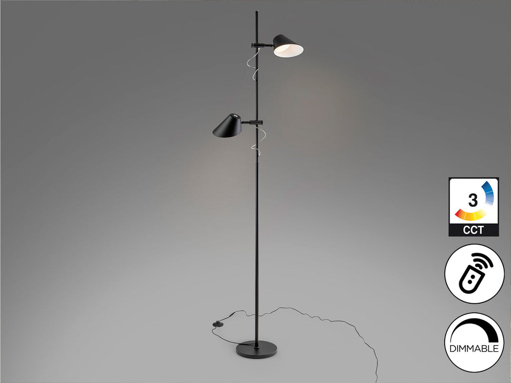 Lámpara de pie Esino 2 luces CCT