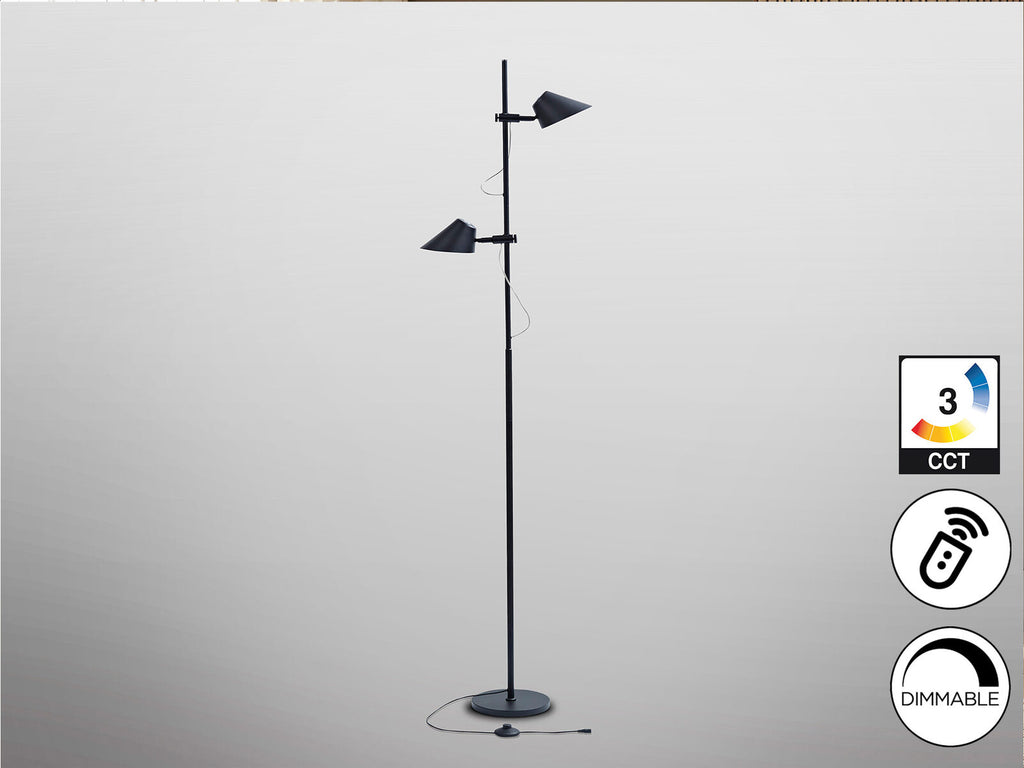 Lámpara de pie Esino 2 luces CCT