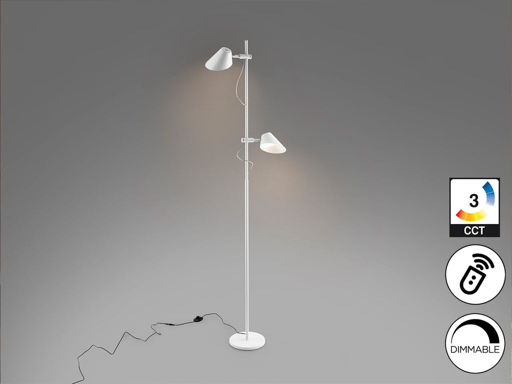 Lámpara de pie Esino 2 luces CCT