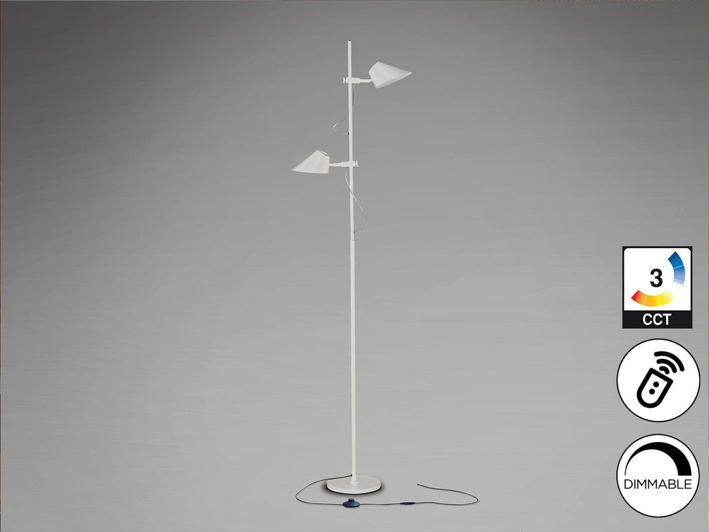 Lámpara de pie Esino 2 luces CCT