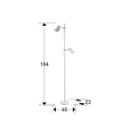 Lámpara de pie Esino 2 luces CCT - medidas