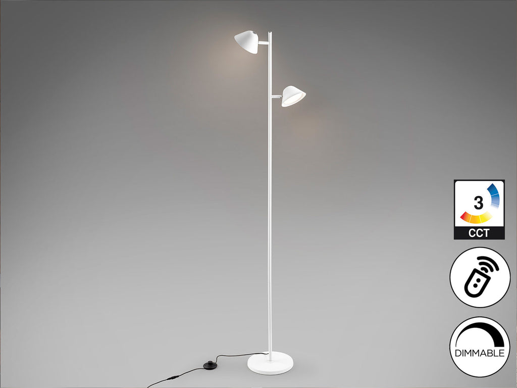 Lámpara de pie Taros 2 luces LED CCT blanco