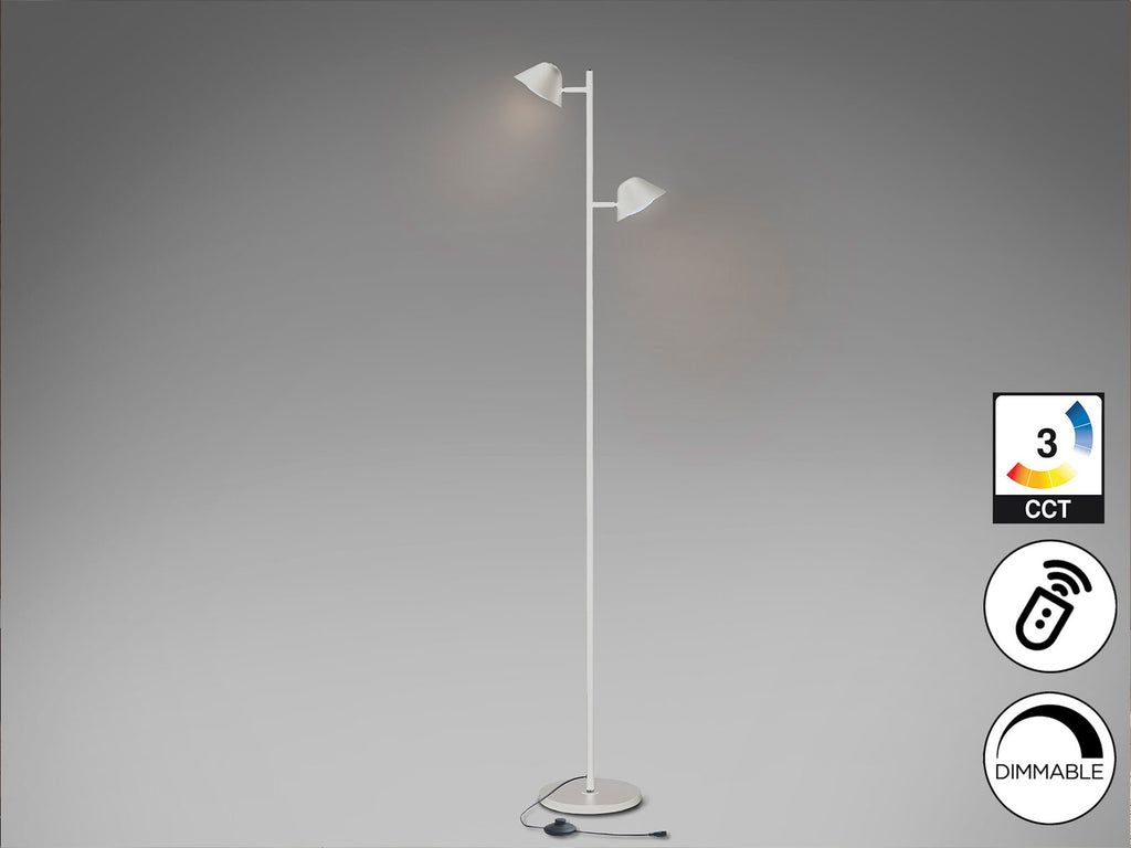 Lámpara de pie Taros 2 luces LED CCT blanco