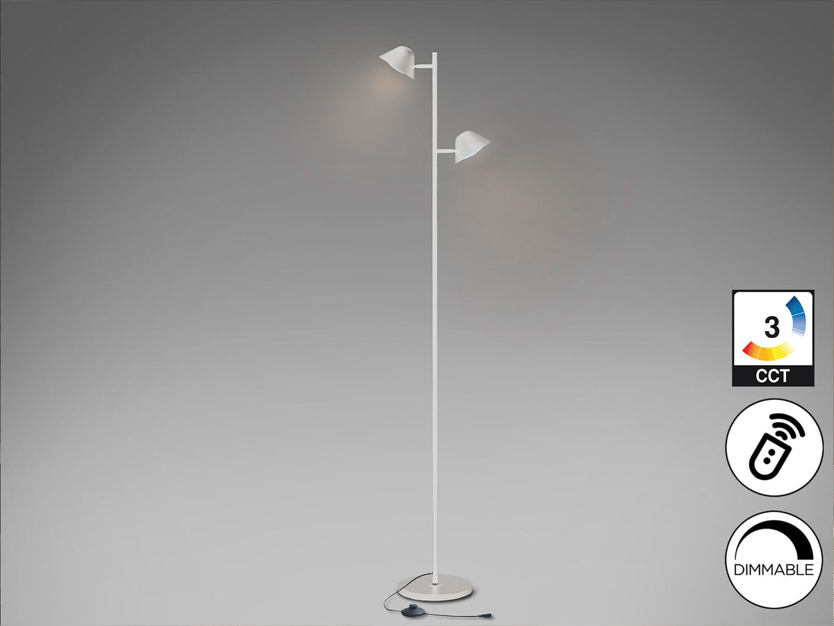 Lámpara de pie Taros 2 luces LED CCT blanco