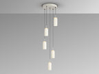 Lámpara de techo Alfara 5 luces redonda crema Ø40