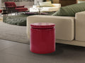 Mesa auxiliar Nola redonda rojo brillo