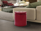 Mesa auxiliar Nola redonda rojo brillo