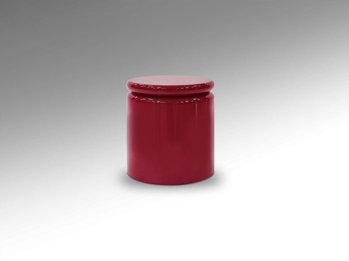 Mesa auxiliar Nola redonda rojo brillo
