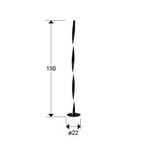 Lámpara de pie Twist LED - medidas