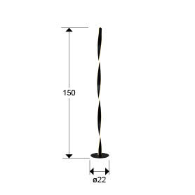 Lámpara de pie Twist LED - medidas