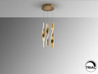 Lámpara de techo Twist 3 luces oro cepillado