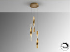 Lámpara de techo Twist 3 luces oro cepillado