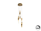 Lámpara de techo Twist 3 luces oro cepillado