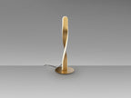 Lámpara de mesa Twist LED oro cepillado