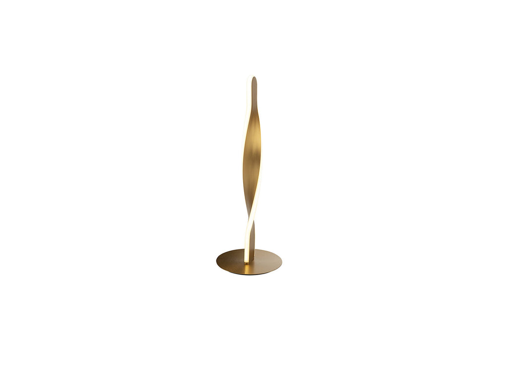 Lámpara de mesa Twist LED oro cepillado