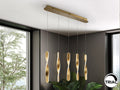 Lámpara de techo Twist 5 luces oro cepillado
